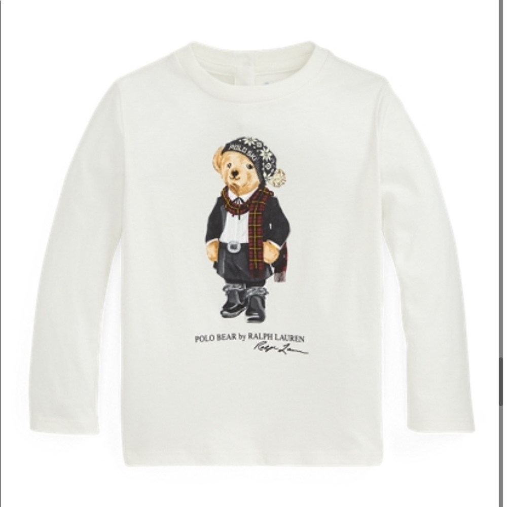 Polo Bear Long sleeved Tshirt Baby Girl NWT